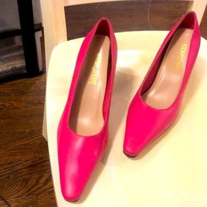 Pink Pumps by Coup D’Etat, Sz 7, Leather Uppers, 2” Heel
